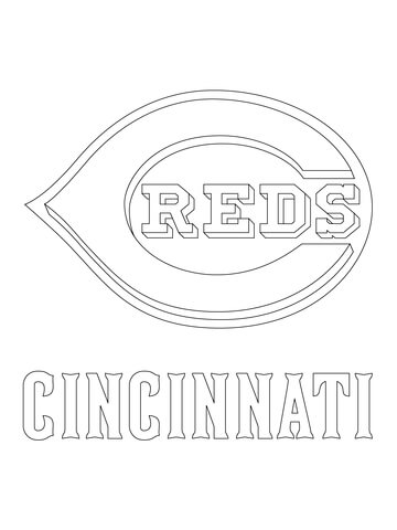 Cincinnati Reds Logo  Coloring Page